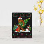 Most Wonderful Christmas Bigfoot Christmas Tree Li Kaart (Gele Bloem)