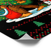 Most Wonderful Christmas Bigfoot Christmas Tree Li Poster (Hoek)