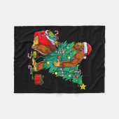 Most Wonderful Christmas Co Bigfoot Christmas Tree Fleece Deken (Voorkant (Horizontaal))