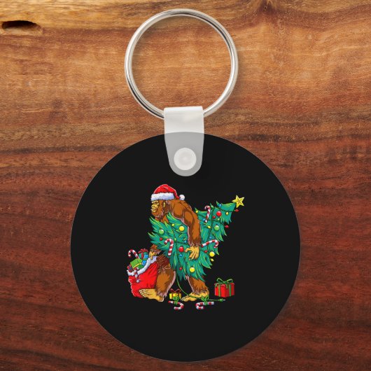 Most Wonderful Christmas Co Bigfoot Christmas Tree Sleutelhanger (Voorkant)