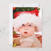 Most Wonderful Time Full Page Photo Card Feestdagenkaart (Voorkant)