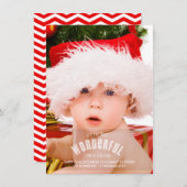 Most Wonderful Time Full Page Photo Card Feestdagenkaart (Voorkant / Achterkant)