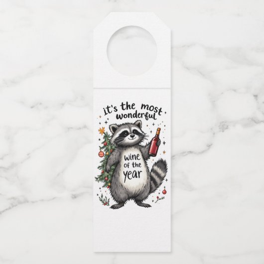 Most Wonderful Wine of the Year Raccoon  Flessenhanger (Voorkant)