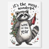 Most Wonderful Wine of the Year Raccoon  Magneet (Voorkant)