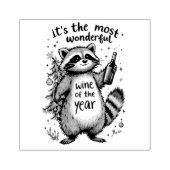 Most Wonderful Wine of the Year Raccoon Rubberstempel (Afrduk)