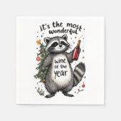Most Wonderful Wine of the Year Raccoon Servet (Voorkant)