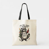 Most Wonderful Wine of the Year Raccoon Tote Bag (Achterkant)