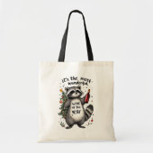Most Wonderful Wine of the Year Raccoon Tote Bag (Voorkant)