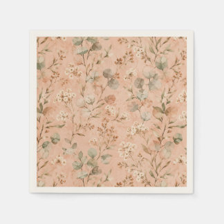 Mostaard Bloemige Vintage Wingerd Botanische Babyd Servet