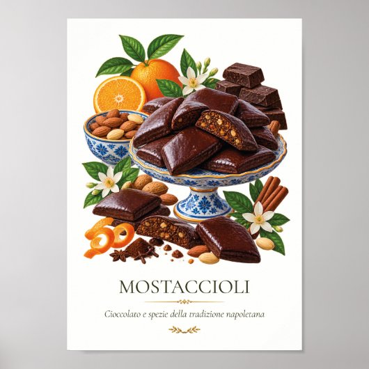 Mostaccioli – Klassiek Italiaans dessert Poster (Voorkant)