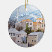 Mostar Bosnia Townscape Painting Keramisch Ornament (Links)