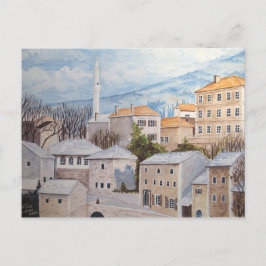 Mostar, Bosnië - Acryltueel schilderen Briefkaart