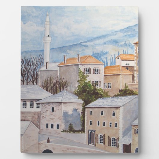 Mostar, Bosnië - Acryltueel schilderen Fotoplaat (Voorkant)
