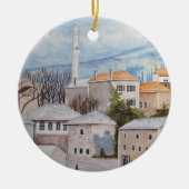 Mostar, Bosnië - Acryltueel schilderen Keramisch Ornament (Voorkant)