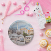 Mostar, Bosnië - Acryltueel schilderen Papieren Bordje (Feest)