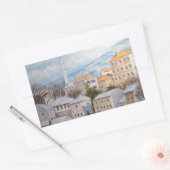 Mostar, Bosnië - Acryltueel schilderen Rechthoekige Sticker (Envelop)