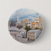 Mostar, Bosnië - Acryltueel schilderen Ronde Button 5,7 Cm (Voorkant)