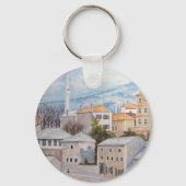 Mostar, Bosnië - Acryltueel schilderen Sleutelhanger (Voorkant)