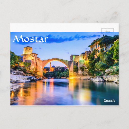 Mostar, Bosnië en Herzegovina Briefkaart (Achterkant)