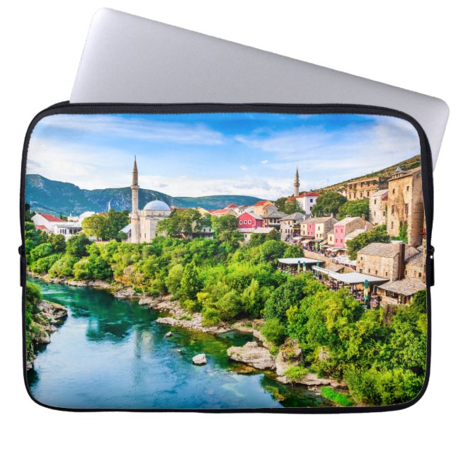 Mostar Bosnië en Herzegovina Laptop Sleeve (Voorkant)