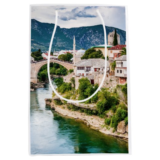 Mostar Bosnië en Herzegovina Medium Cadeauzakje (Voorkant)