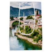 Mostar Bosnië en Herzegovina Medium Cadeauzakje (Achterkant)