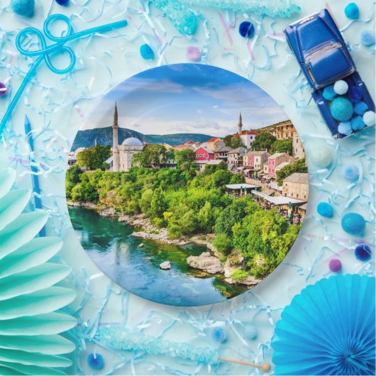 Mostar Bosnië en Herzegovina Papieren Bordje (Feest)