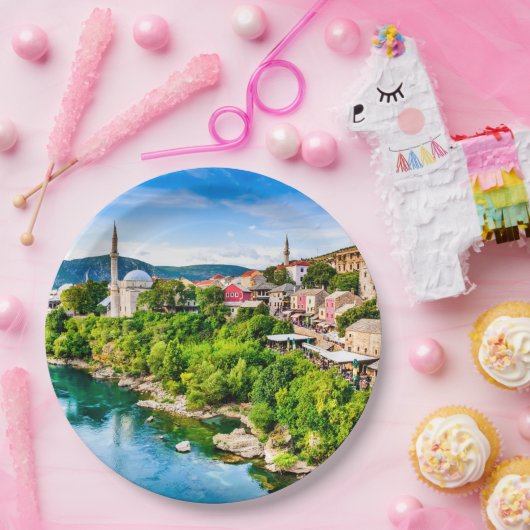 Mostar Bosnië en Herzegovina Papieren Bordje (Feest)