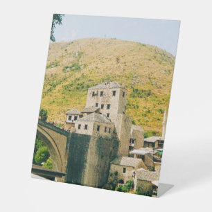 Mostar - Bosnië en Herzegovina Reclamebord Met Voetstuk