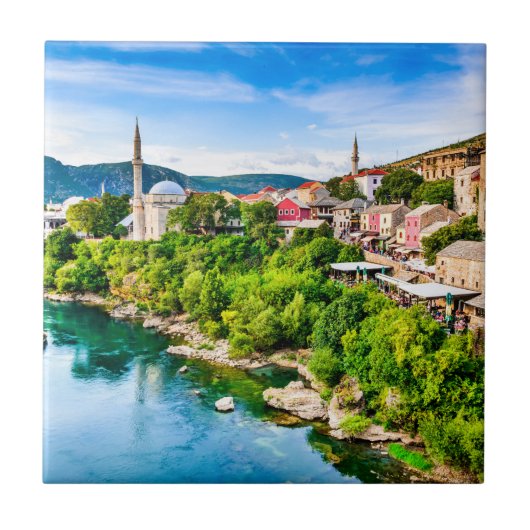Mostar Bosnië en Herzegovina Tegeltje (Voorkant)