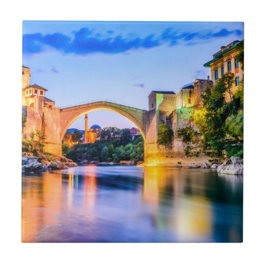 Mostar Bosnië en Herzegovina Tegeltje (Voorkant)