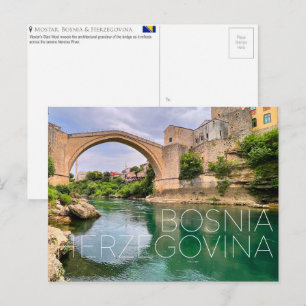 Mostar, Bosnië & Herzegovina Reisansichtkaart Briefkaart