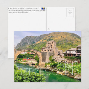 Mostar, Bosnië & Herzegovina Reisansichtkaart Briefkaart