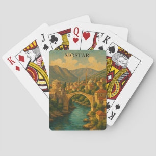 Mostar Bridge Bosnië Reizen Pokerkaarten