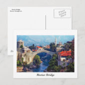 Mostar Bridge Briefkaart (Voorkant / Achterkant)