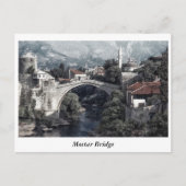 Mostar Bridge Briefkaart (Voorkant)