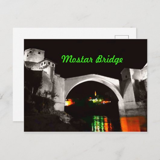 Mostar Bridge Briefkaart (Voorkant / Achterkant)