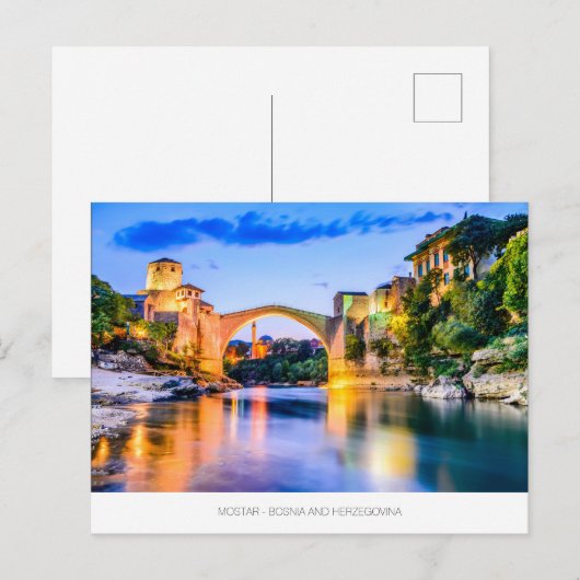 Mostar-briefkaart uit Bosnië-Herzegovina Briefkaart (Voorkant / Achterkant)