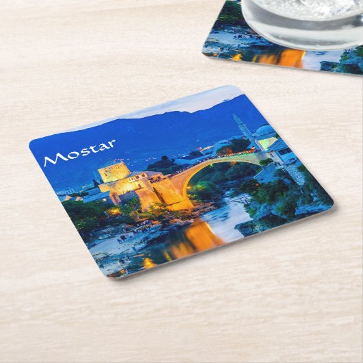 Mostar Kartonnen Onderzetters (Schuin)