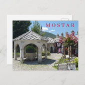 Mostar moskee binnenhof ansichtkaart briefkaart (Voorkant / Achterkant)