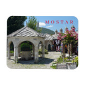 Mostar moskee binnenplaats uitzicht koelkastmagnee magneet (Horizontaal)