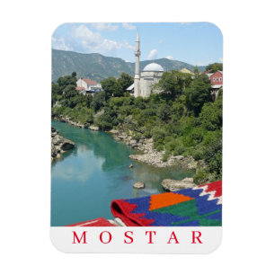 Mostar moskee uitzicht fridge magnet magneet