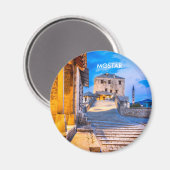 Mostar Old Bridge Magnet, Bosnia & Herzegovina Magneet (Voorkant / Achterkant)