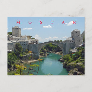 Mostar Old Bridge uitzicht briefkaart