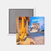 Mostar Old City magnet, Bosnië Magneet (Voorkant / Achterkant)