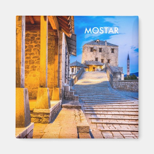 Mostar Old City magnet, Bosnië Magneet (Voorkant)