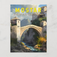 Mostar Stari most Travel Oil Painting Art