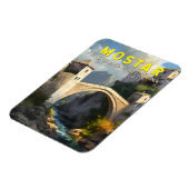 Mostar Stari most Travel Oil Painting Art Magneet (Linkerzijde)