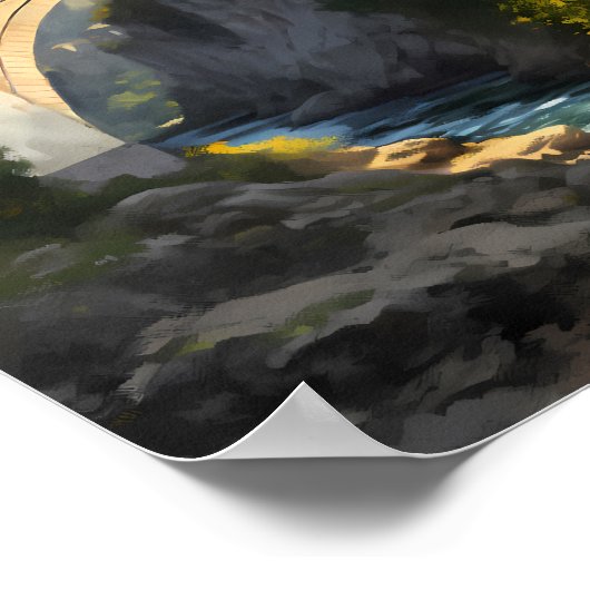 Mostar Stari most Travel Oil Painting Art Poster (Hoek)