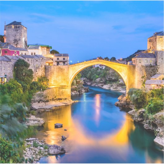 Mostar van Bosnië-Herzegovina Sticker (Voorkant)